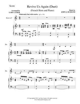 REVIVE US AGAIN (Duet – French Horn and Piano/Score and Parts)
