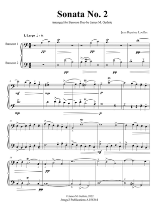 Loeillet: Sonata No. 2 for Bassoon Duo