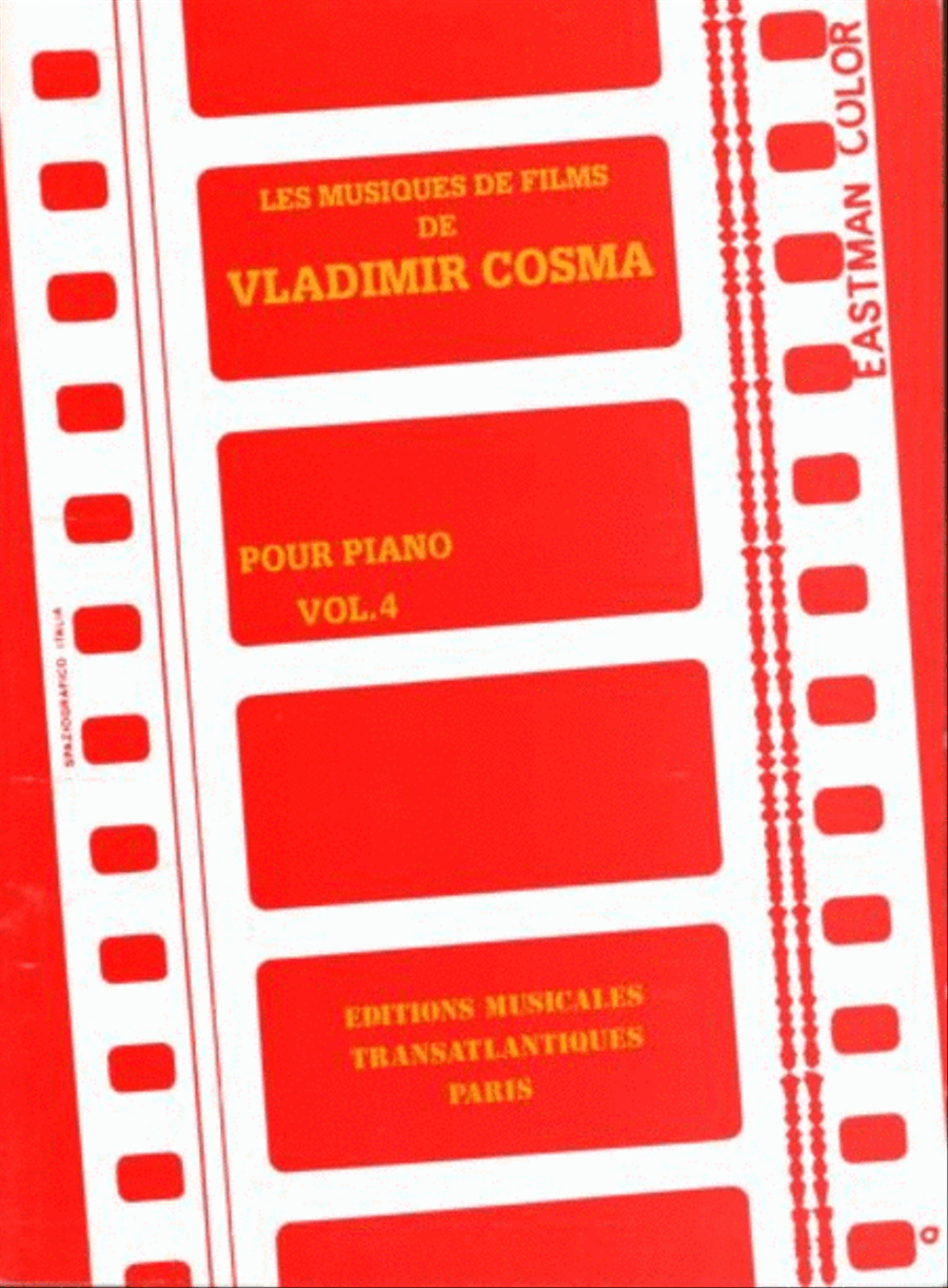 Les musiques de film de vladimir cosma vladimir vol4 piano