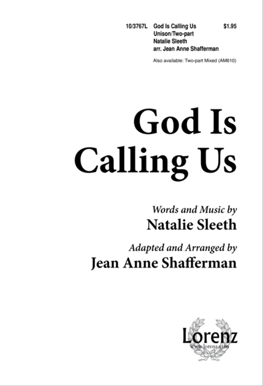 God Is Calling Us Unison Choir scores gallery preview page 1