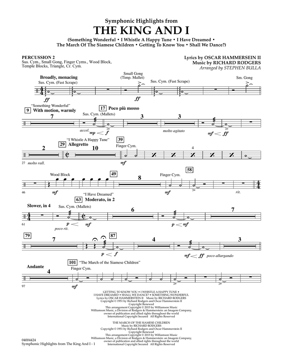Symphonic Highlights from The King and I - Percussion 2