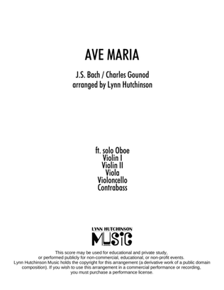 Ave Maria for String Orchestra and Solo Oboe