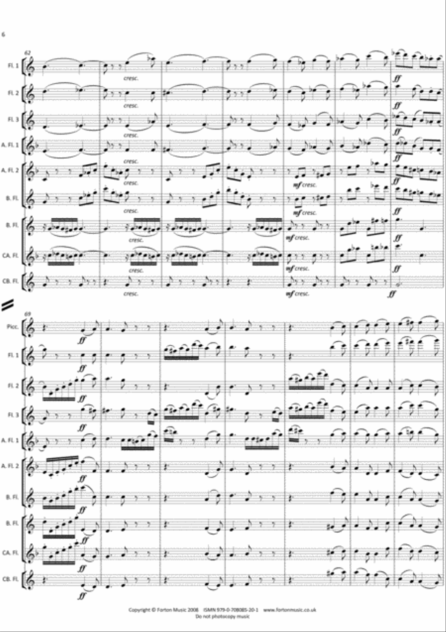 Serenade Flute Choir scores gallery preview page 6