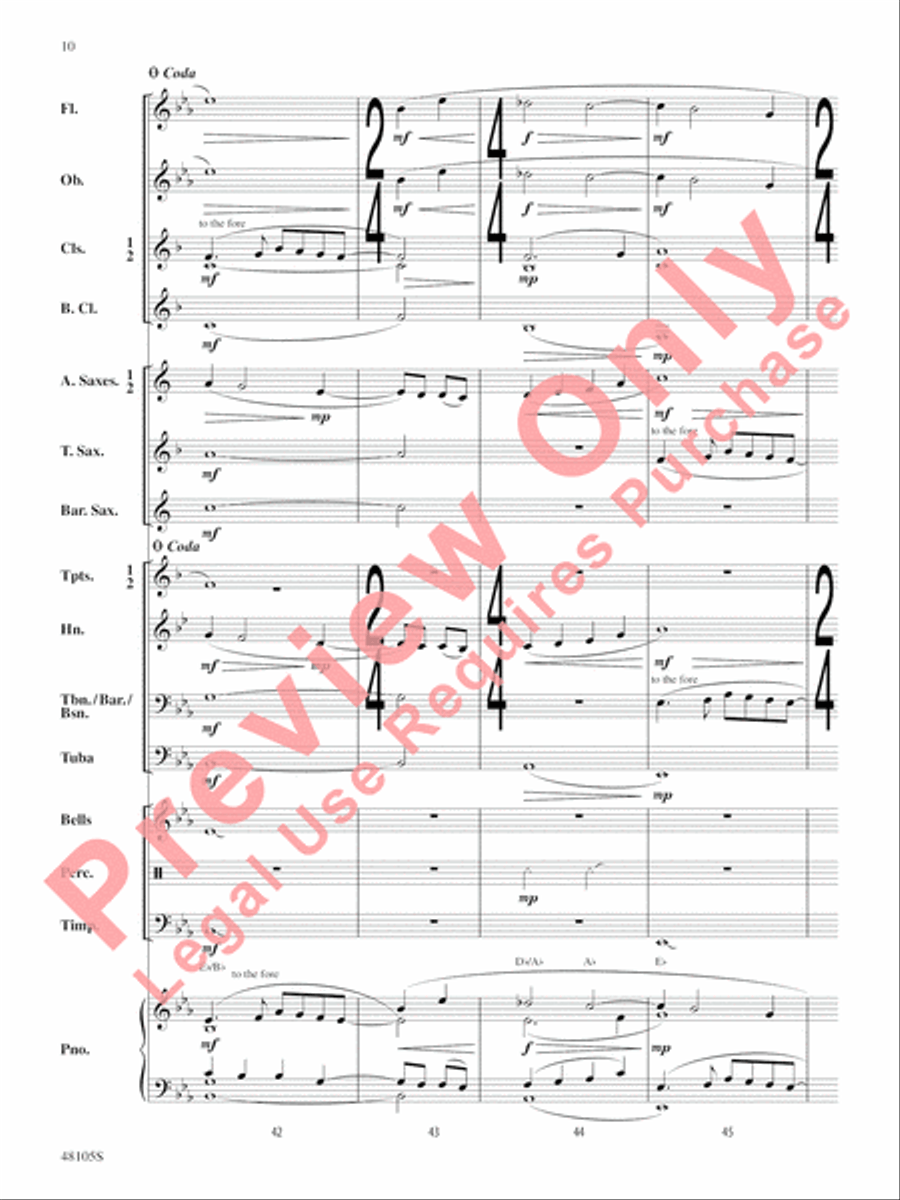 Walking Tune Concert Band scores gallery preview page 11