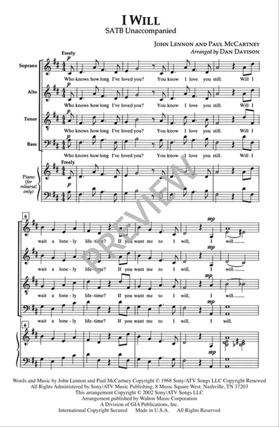 I WIll 4-Part scores gallery preview page 4