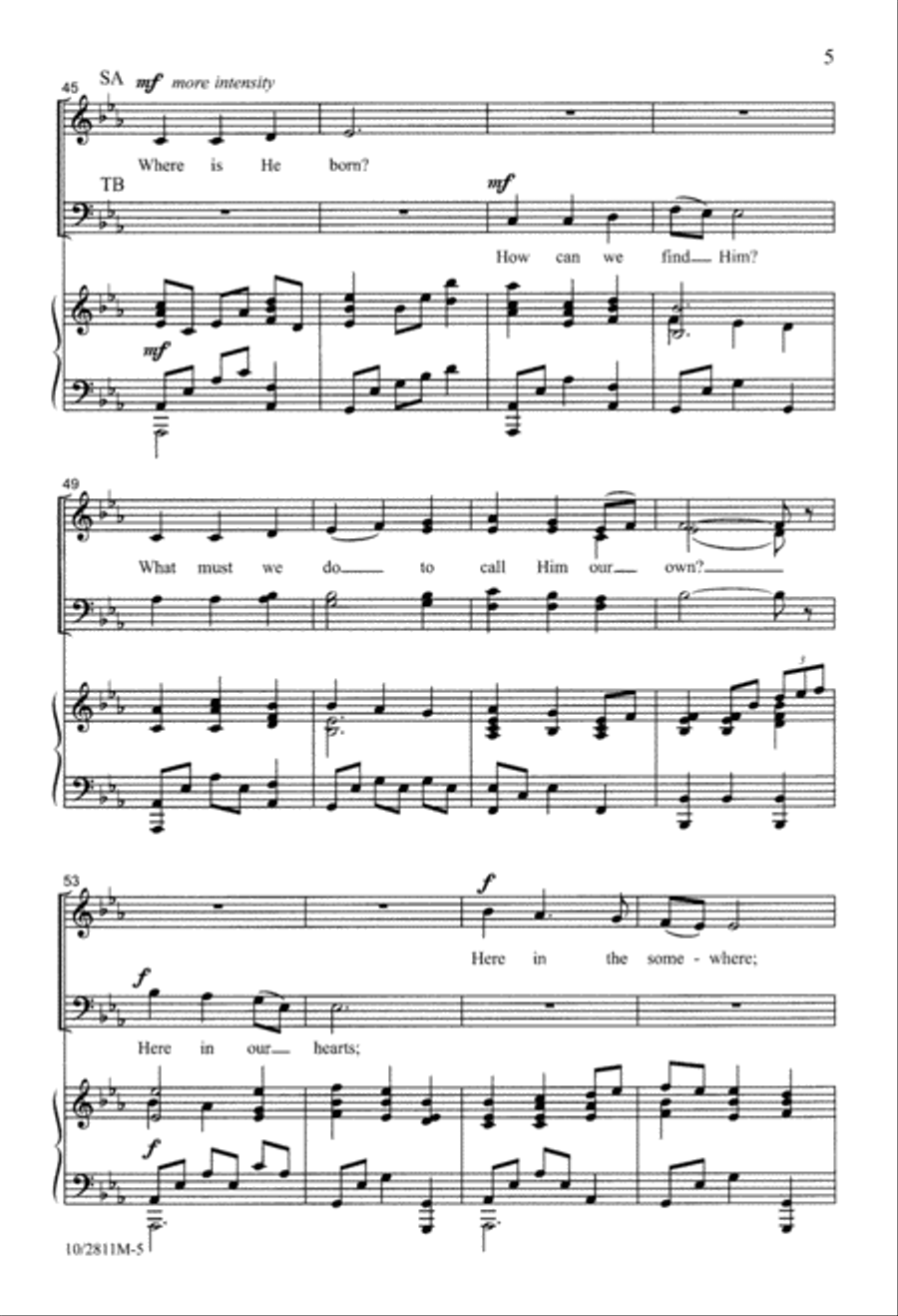 Somewhere, Tonight 4-Part scores gallery preview page 5