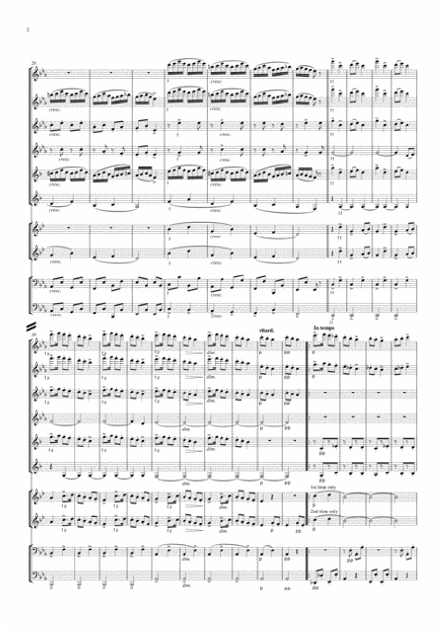 Dvorak Slavonic Dance Op 46 No 7 arranged for ten winds Woodwind Quintet scores gallery preview page 3