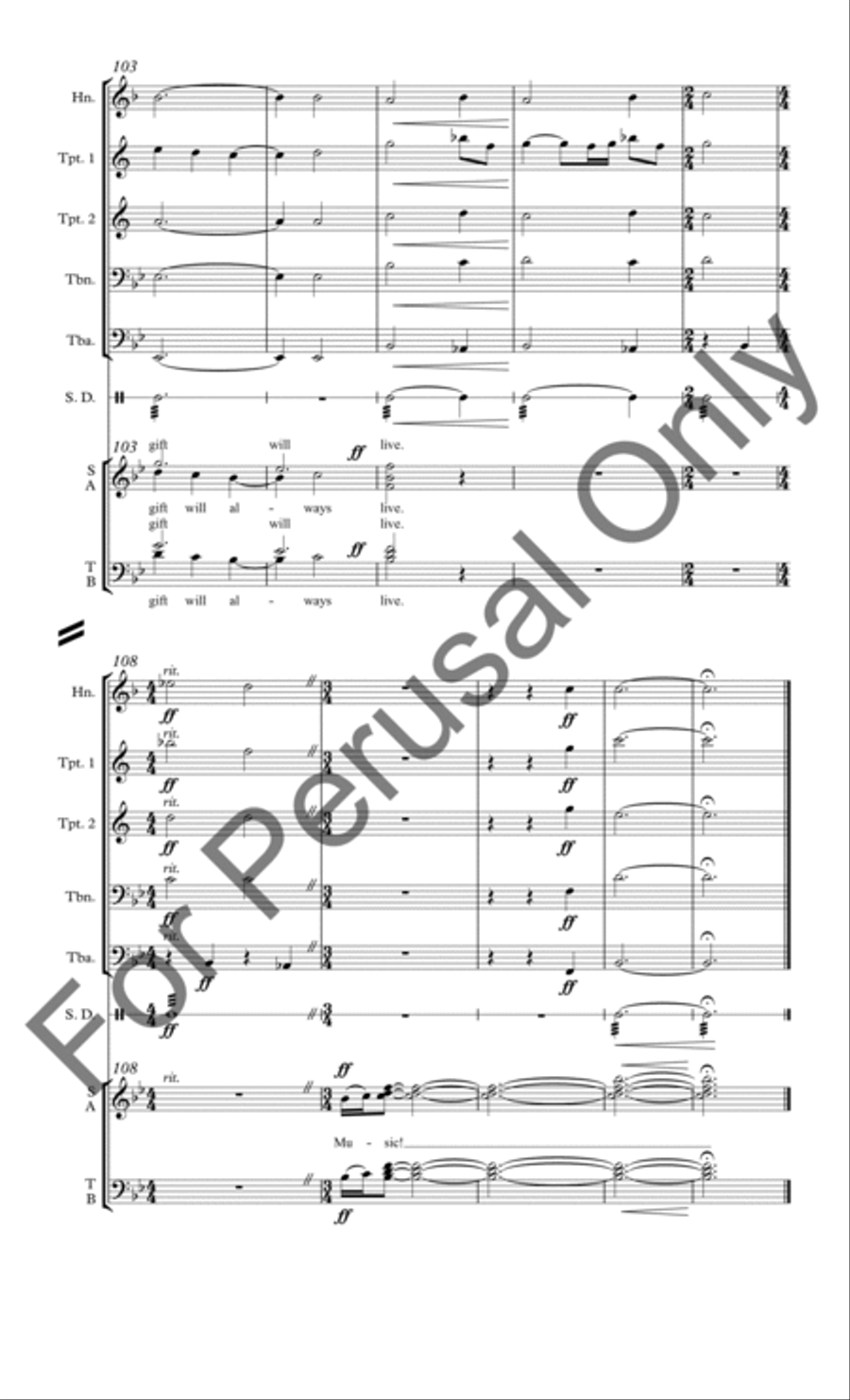 We Thank You for the Music (Brass Score/Parts) Choir scores gallery preview page 16