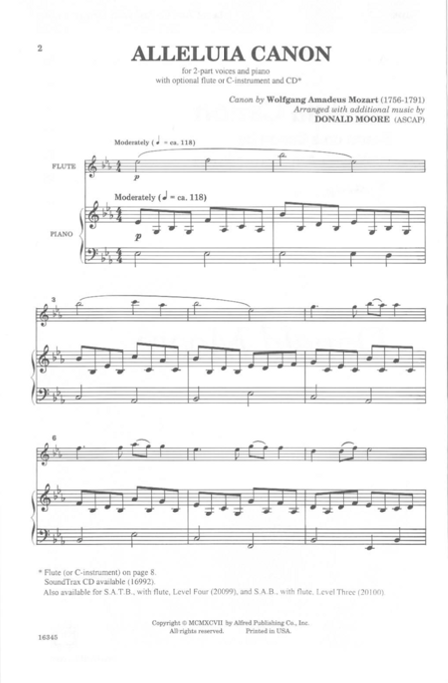 Alleluia Canon 2-Part scores gallery preview page 2