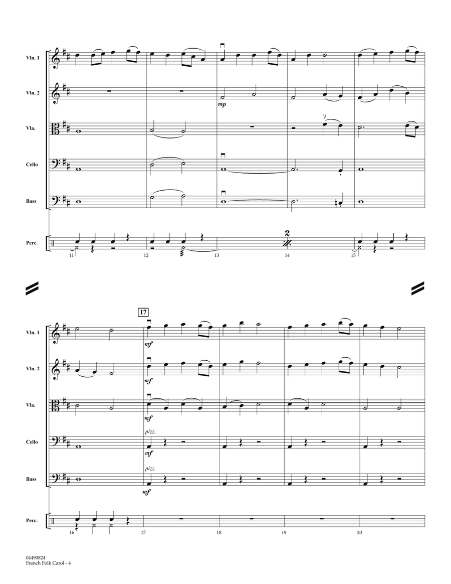 French Folk Carol - Full Score Orchestra scores gallery preview page 4