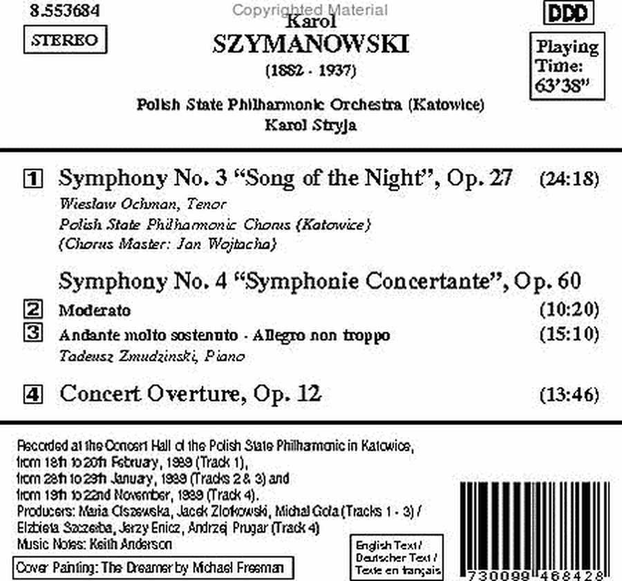 Symphonies Nos. 3 & 4 image number null