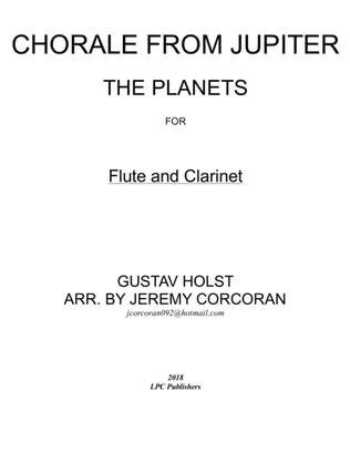 Book cover for Chorale from Jupiter for Flute and Clarinet