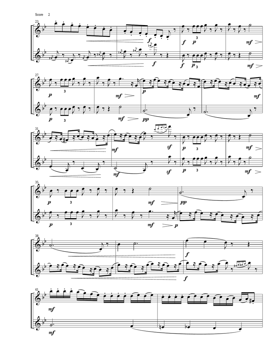 3 Pieces from The Nutcracker for Clarinet Duet Clarinet Duet scores gallery preview page 2
