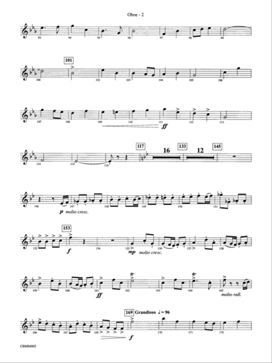 The Dam Busters Concert March: Oboe Concert Band scores gallery preview page 2