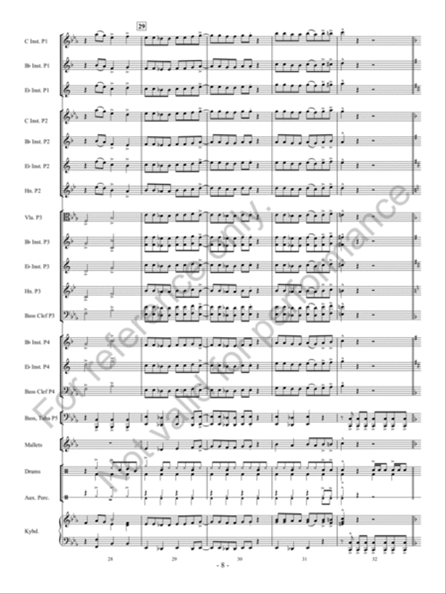 Santa Rocks The House Concert Band - Sheet Music page 9