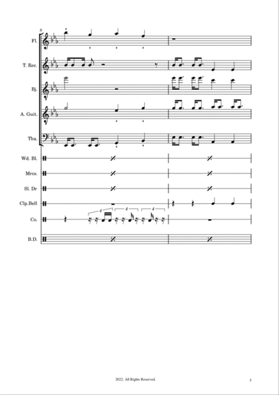 Nwa Nnunu (African Dance) Full Orchestra scores gallery preview page 5