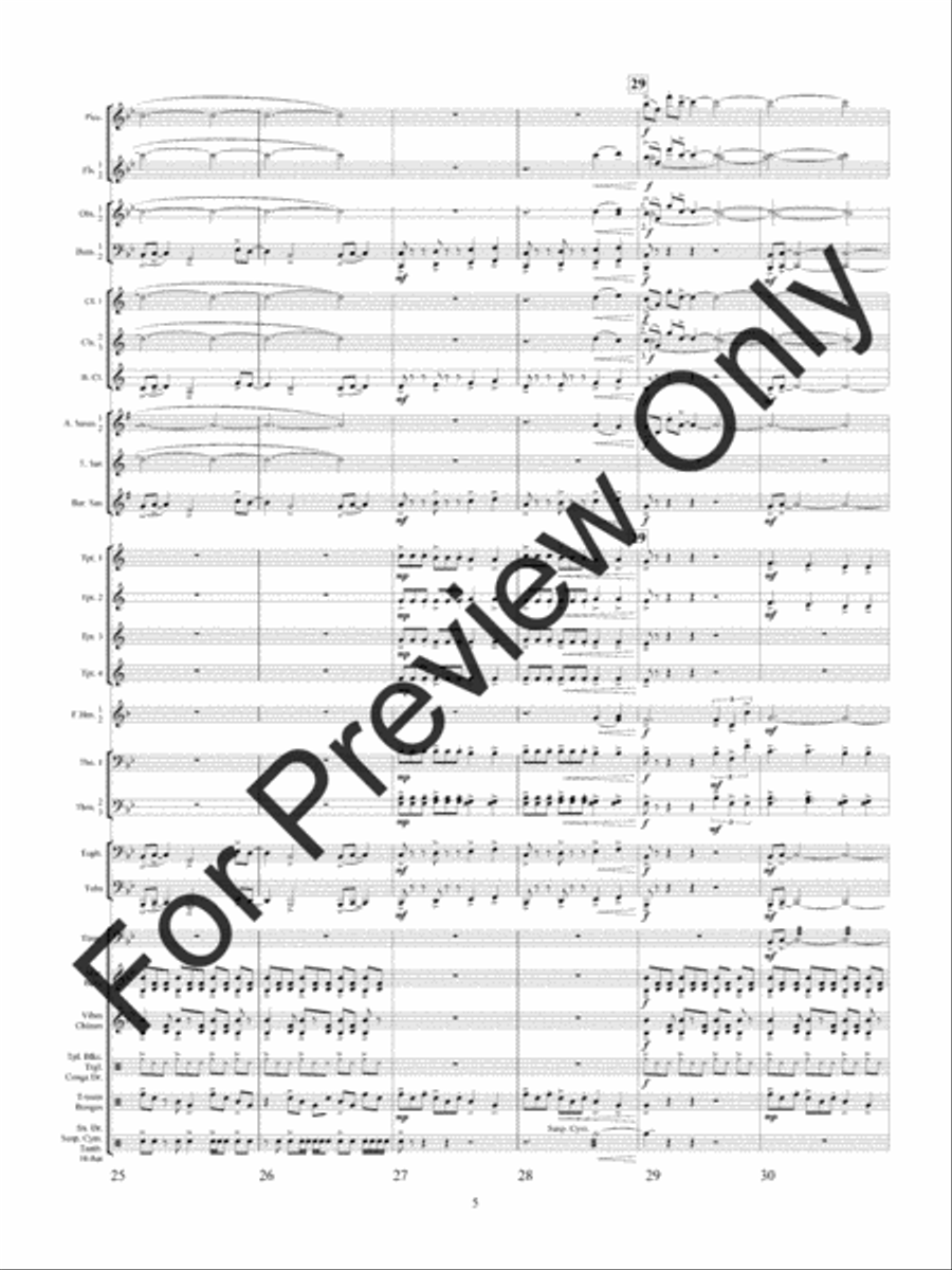 Quintology (Score) Quintology (Score) Concert Band scores gallery preview page 8