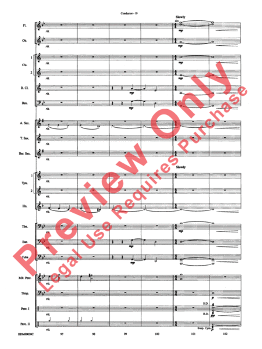 The Great Locomotive Chase Concert Band scores gallery preview page 25