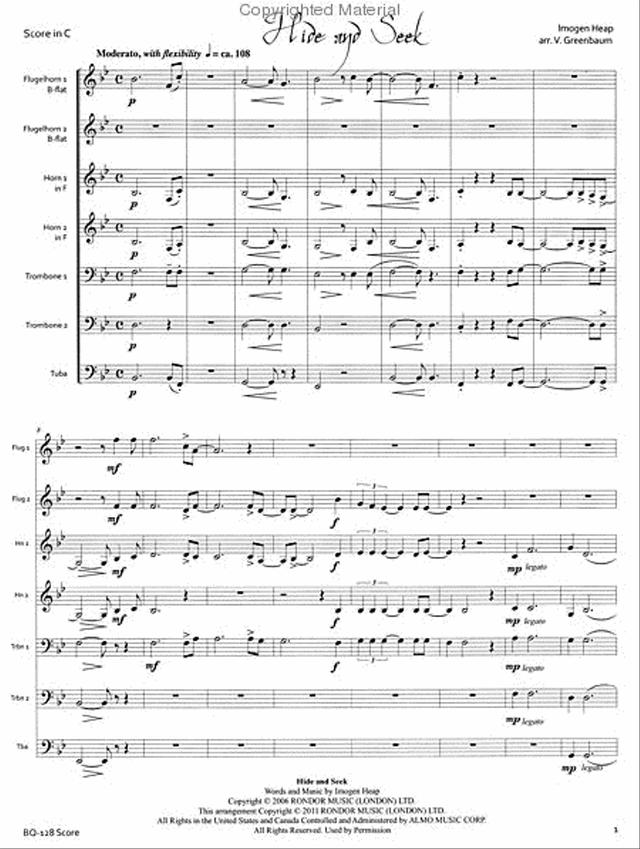 Hide And Seek Hide And Seek Flugelhorn scores gallery preview page 2