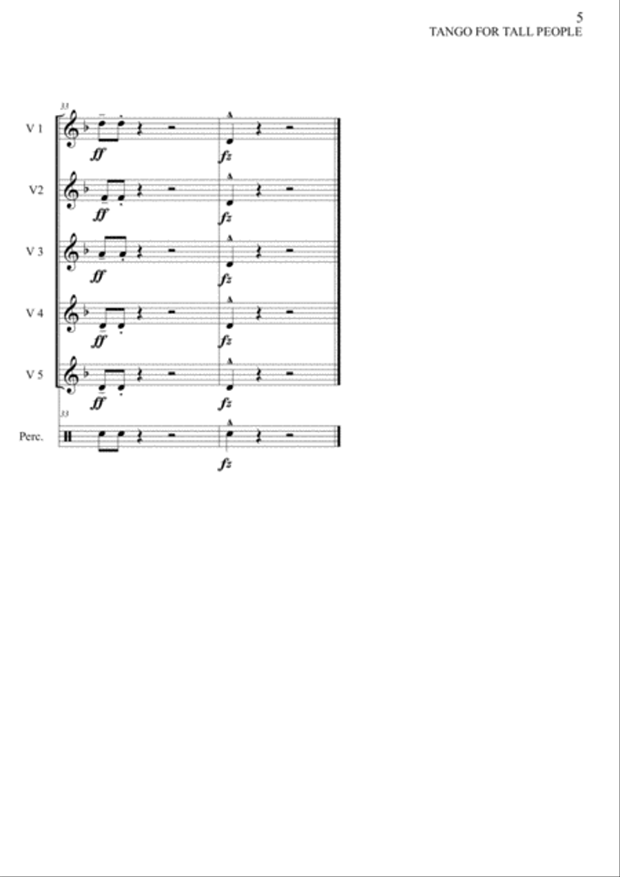 A Tango for tall people - Flexible band Concert Band scores gallery preview page 5