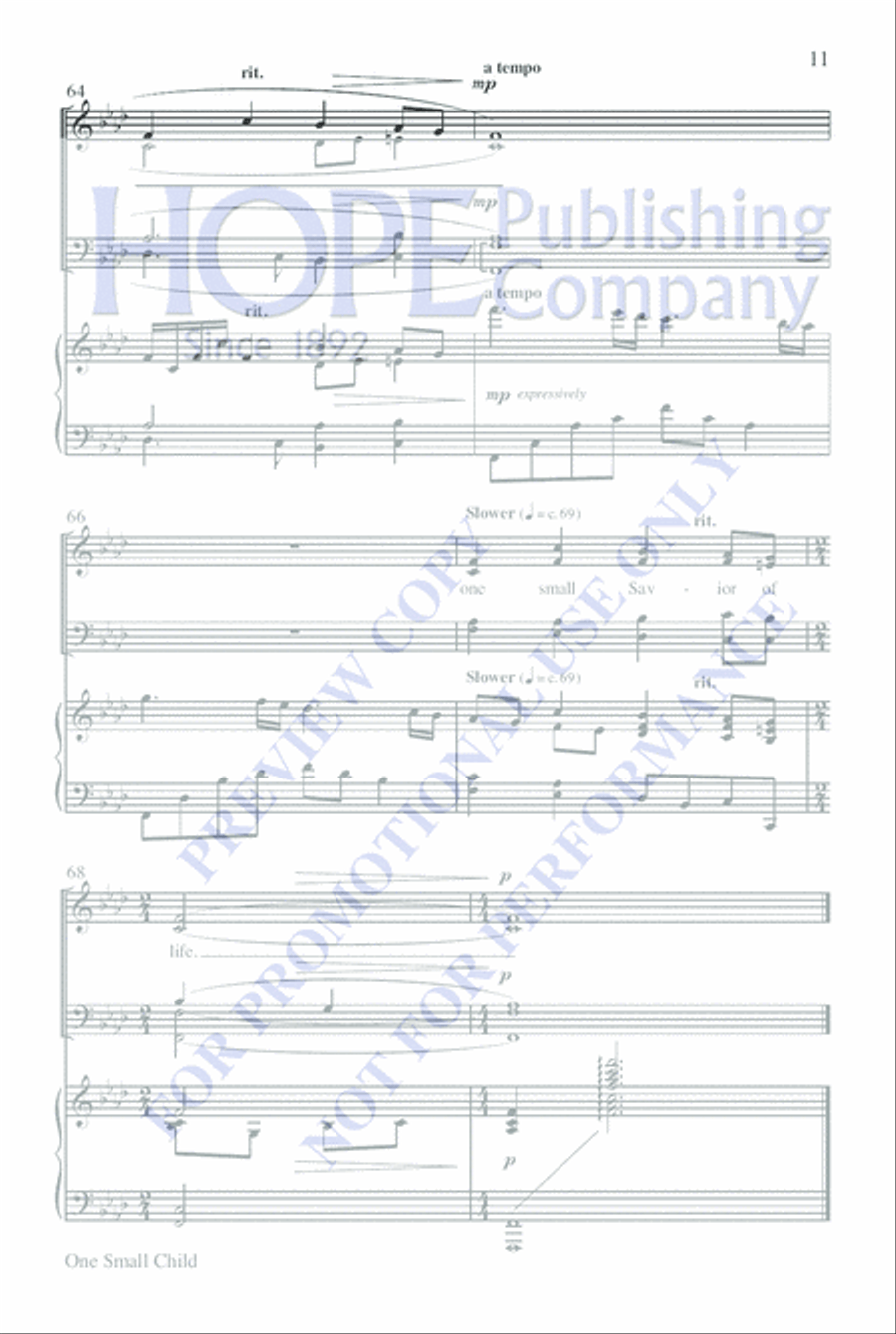 One Small Child 4-Part scores gallery preview page 11