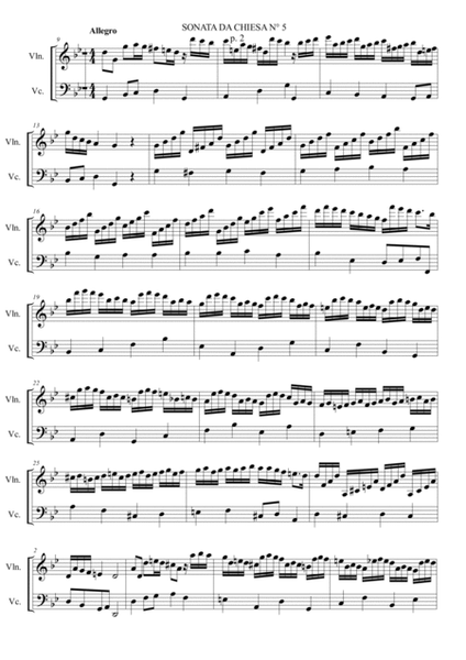 Albinoni - SONATA DA CHIESA N° 5. Arr. per Violino e Cello image number null