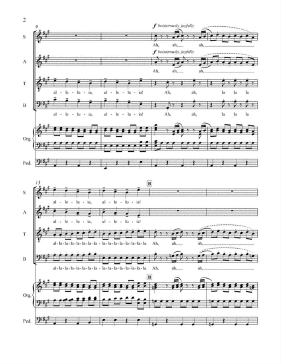 A Sacred Place: 3. Alleluia! Amen! 4-Part scores gallery preview page 3