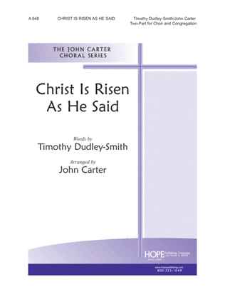 Book cover for Christ Is Risen as He Said