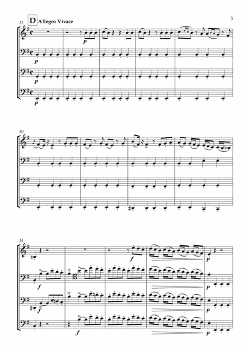 El Barbero de Sevilla - G. Rossini - For Cello Quartet (Full Score) image number null