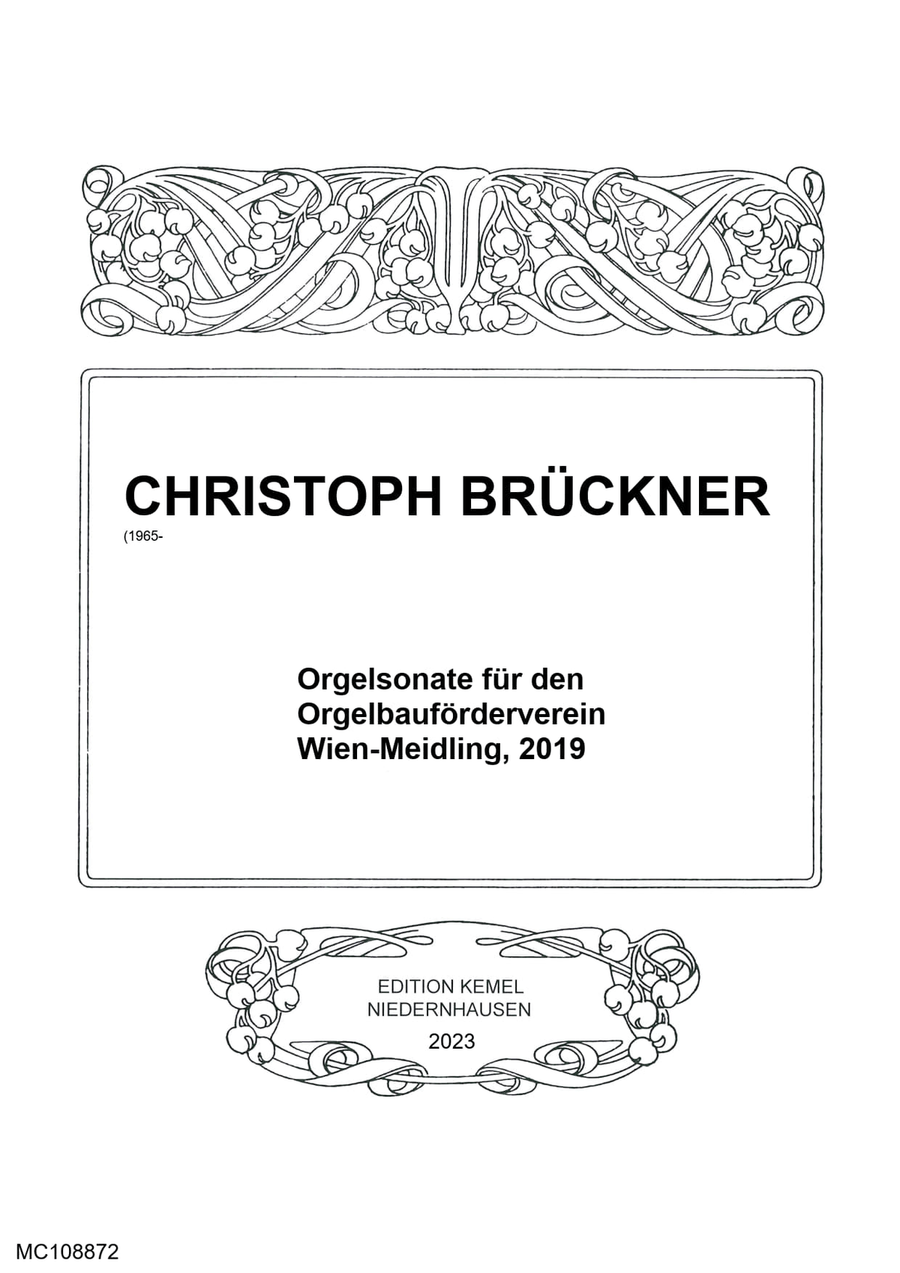 Orgelsonate für den Orgelbauförderverein Wien-Meidling, 2019
