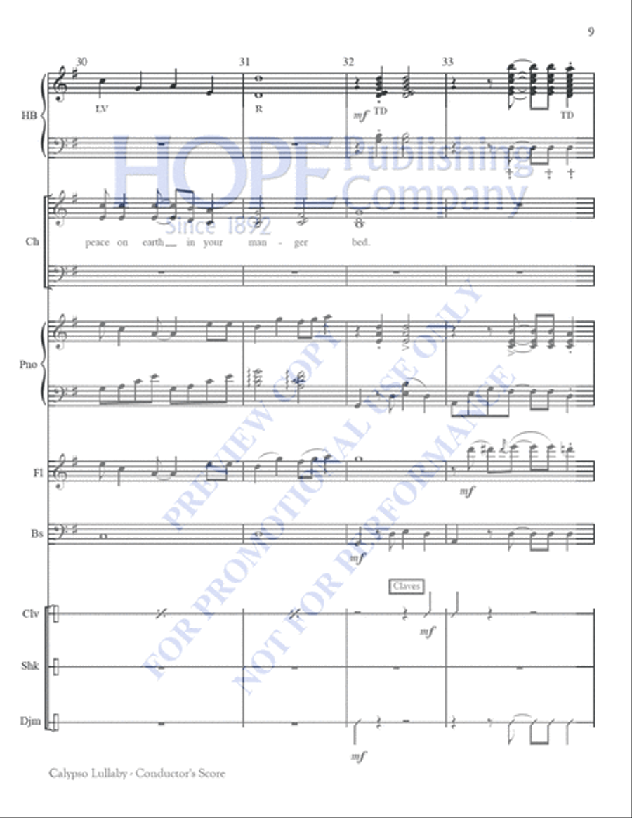 Calypso Lullaby Choir scores gallery preview page 9