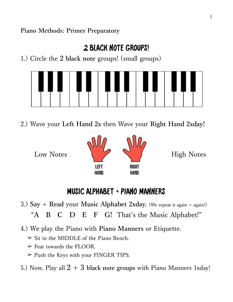 Notes and Keys Primer Piano Method scores gallery preview page 4