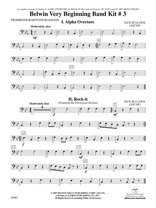 Belwin Very Beginning Band Kit #3: 1st Trombone