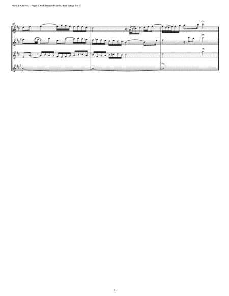 Fugue 01 from Well-Tempered Clavier, Book 1 (Saxophone Quartet) image number null