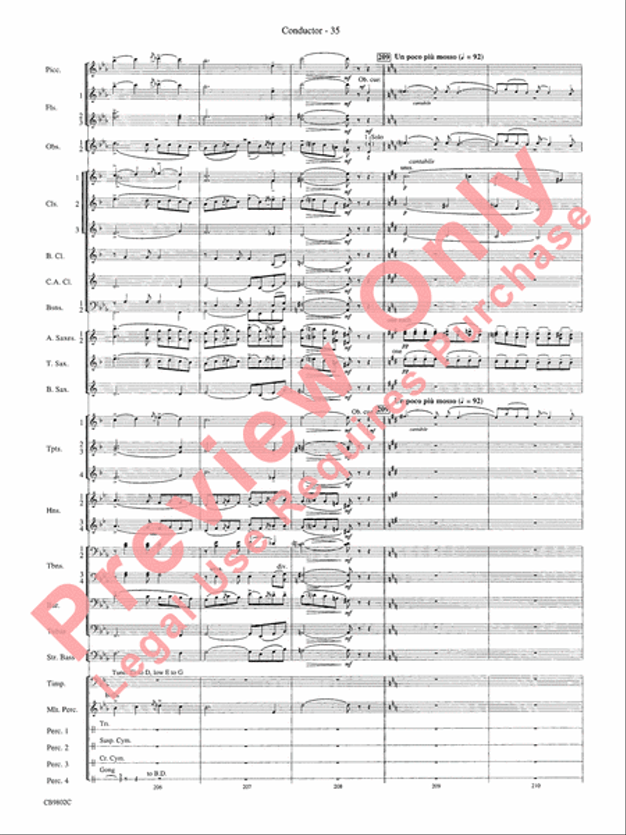 Porgy and Bess Concert Band scores gallery preview page 37