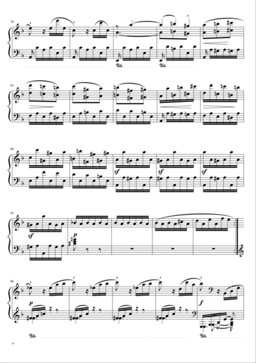 Sonate No. 17 Tempest 3rd Movement Piano Solo scores gallery preview page 4