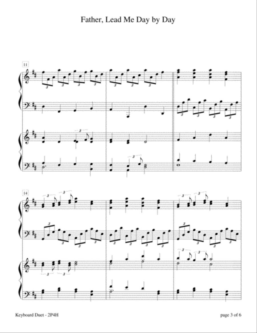 Father, Lead Me Day by Day (2 Pianos, 4 Hands Duet) 2 Pianos, 4-Hands scores gallery preview page 6