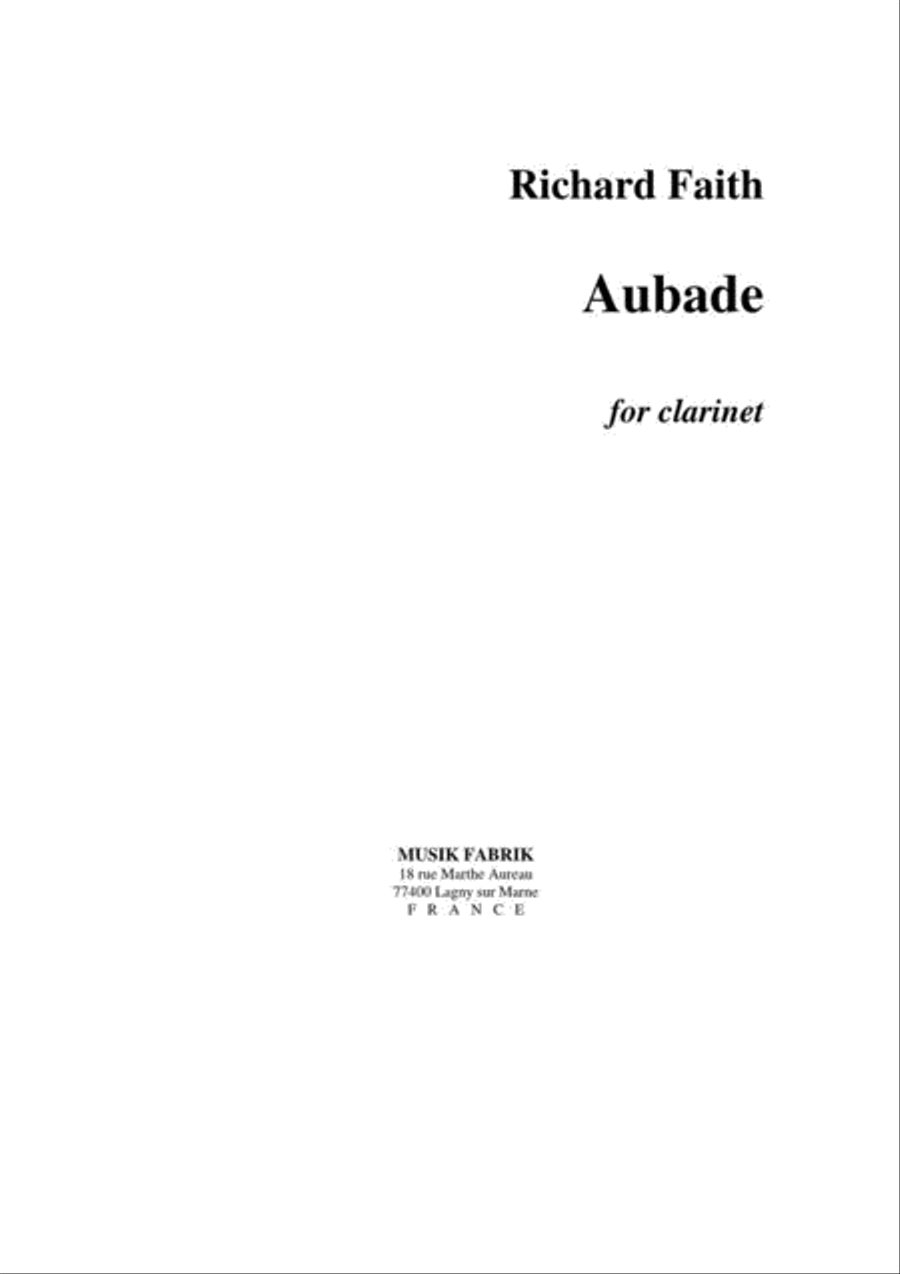 Aubade Clarinet Solo scores gallery preview page 1