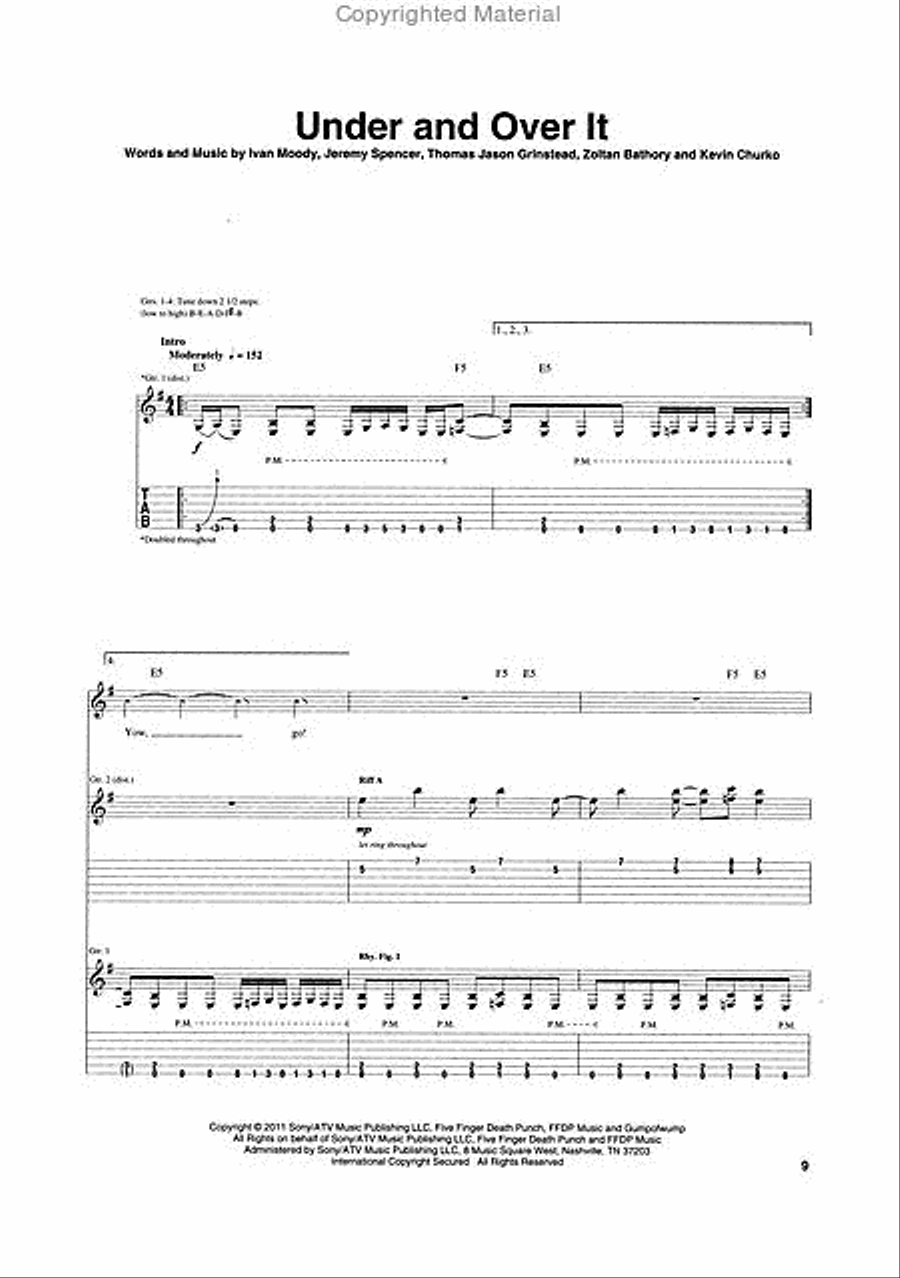 Five Finger Death Punch - American Capitalist Electric Guitar scores gallery preview page 3