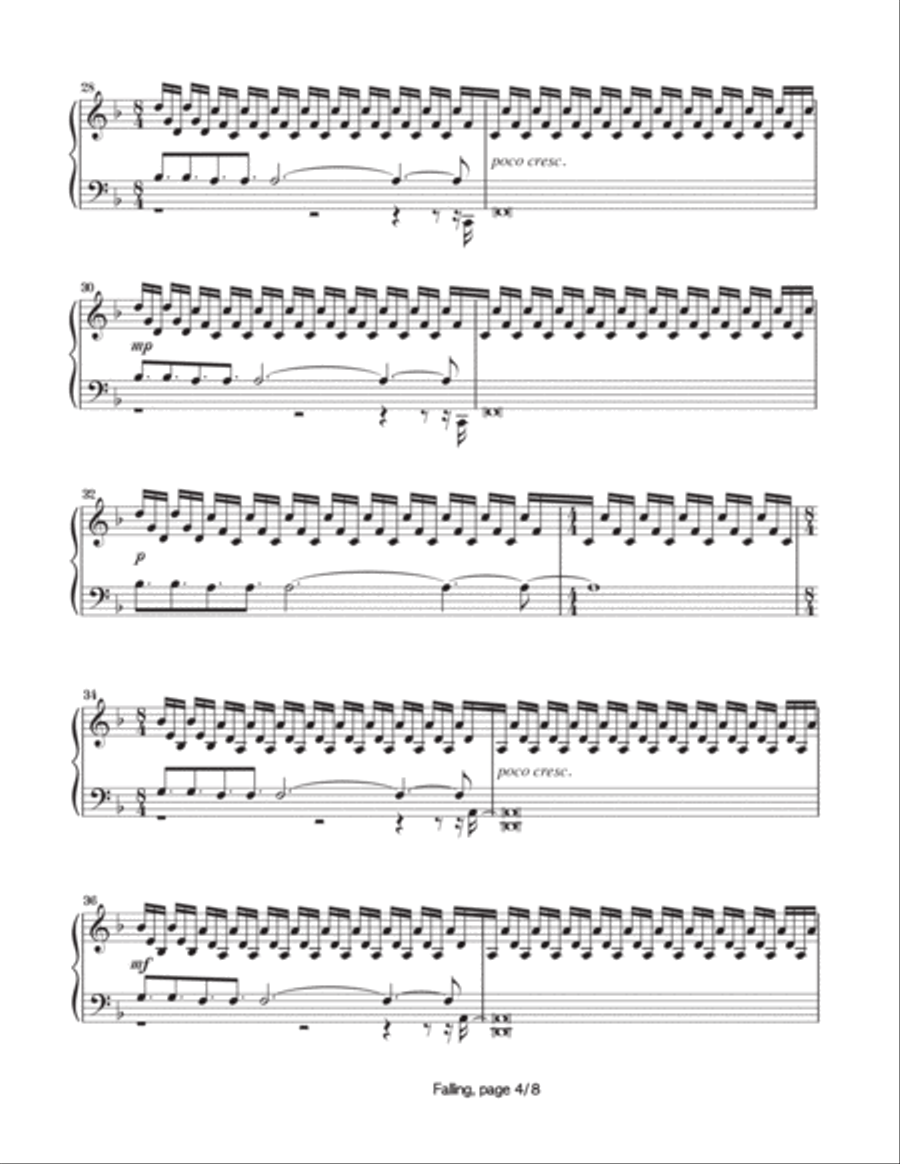 Falling Falling Piano Solo scores gallery preview page 5