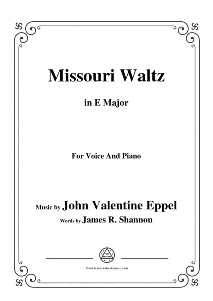 John Valentine Eppel-Missouri Waltz,in E Major,for Voice and Piano image number null