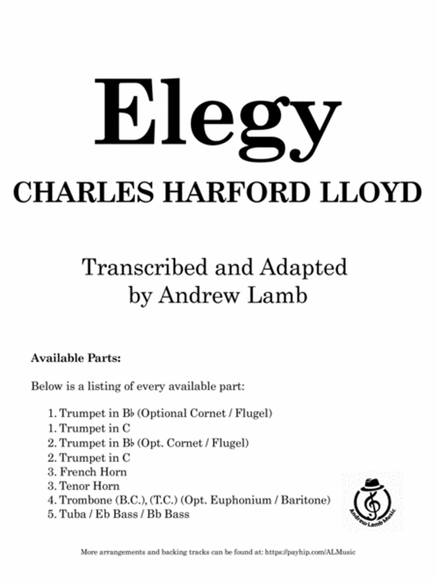 Charles Harford Lloyd | Elegy | for Brass Quintet image number null