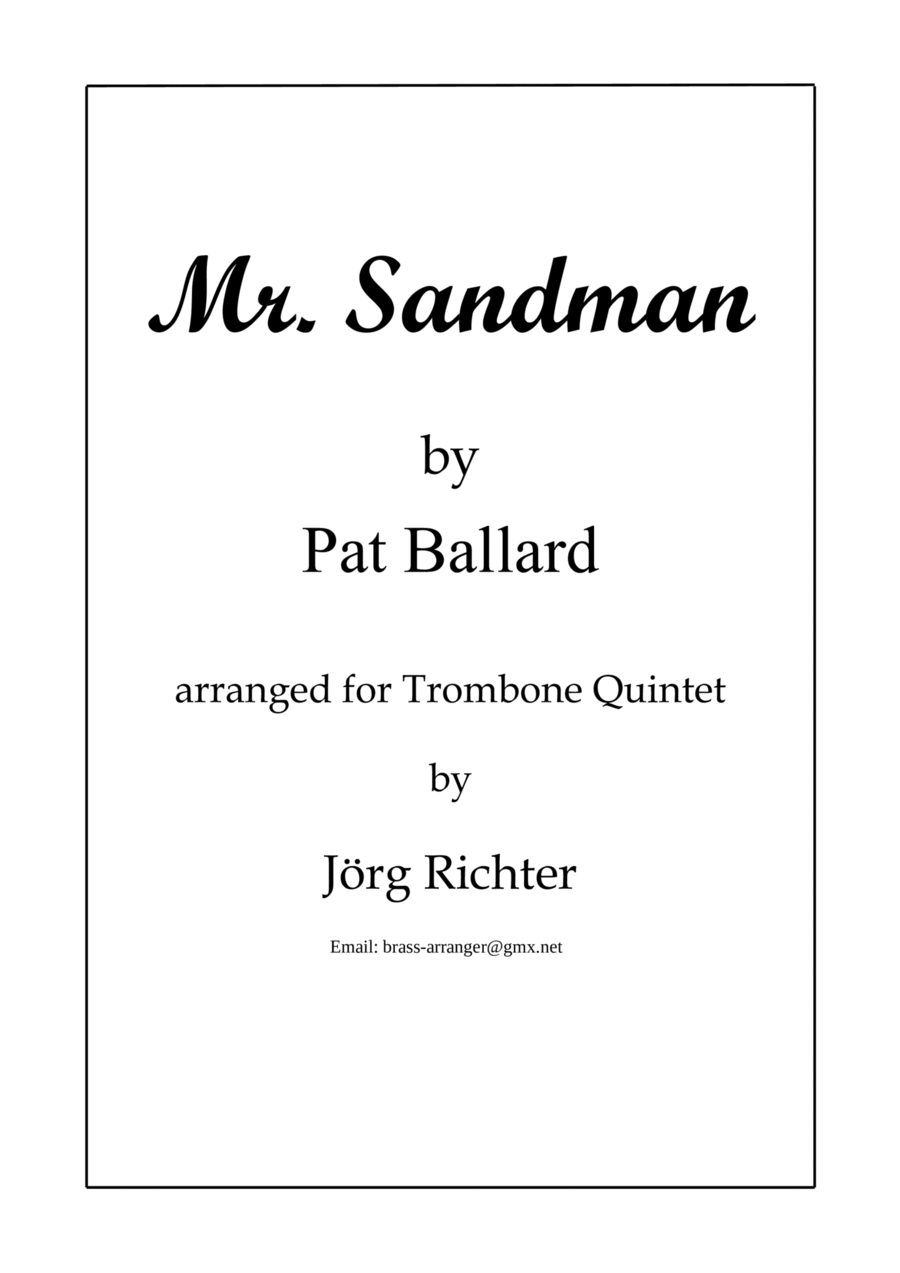 Mr. Sandman Brass Quintet scores gallery preview page 1