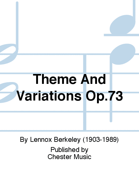 Theme And Variations Op.73