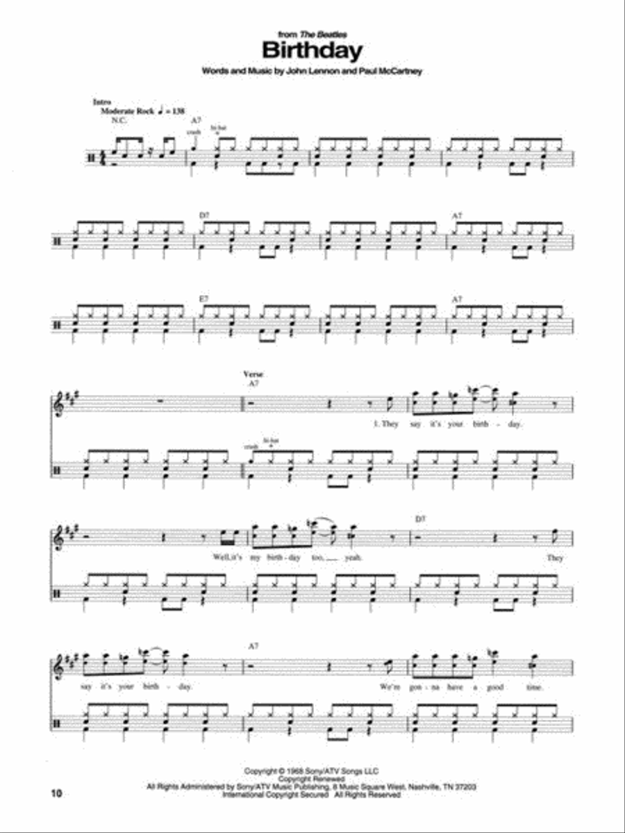 The Beatles Drum Collection Voice scores gallery preview page 5
