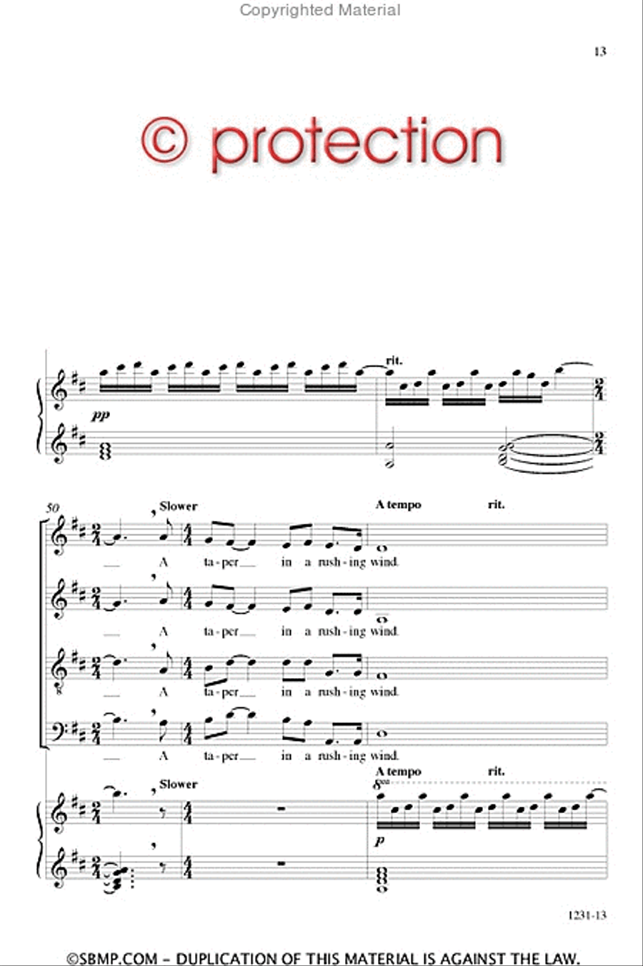I Am Not Yours - SATB Octavo 4-Part scores gallery preview page 12