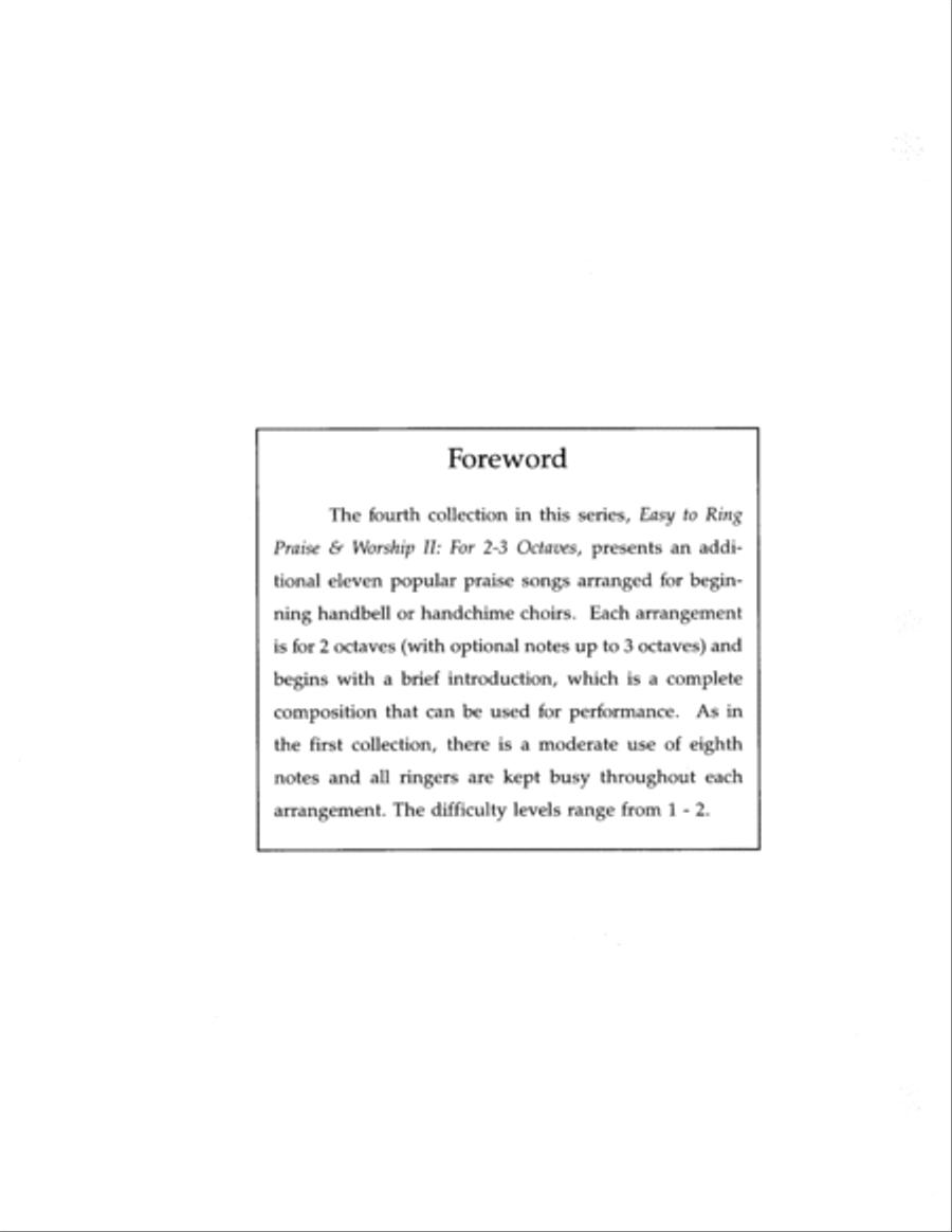 Easy to Ring Praise and Worship 3-Octaves scores gallery preview page 3
