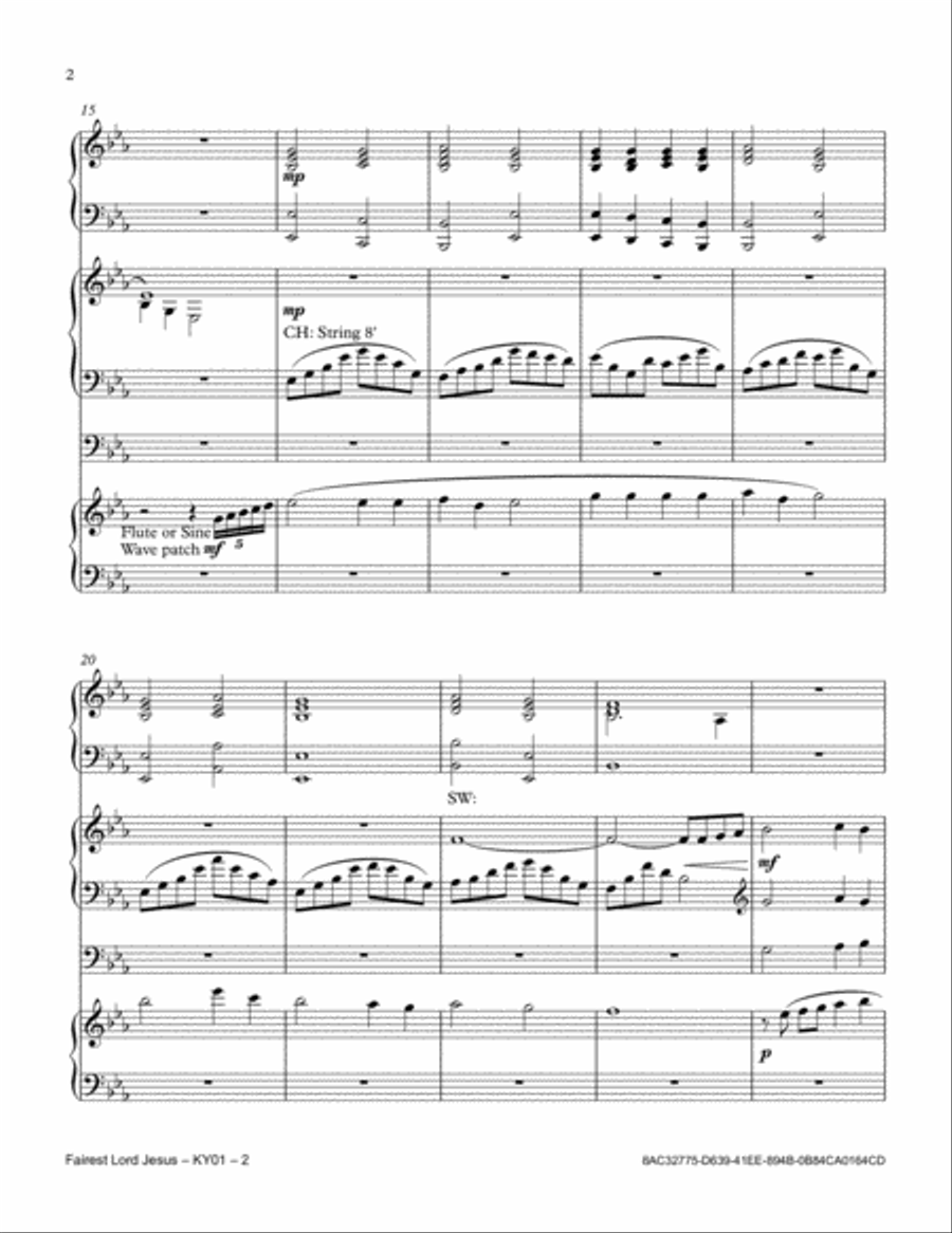 Fairest Lord Jesus Small Ensemble scores gallery preview page 2