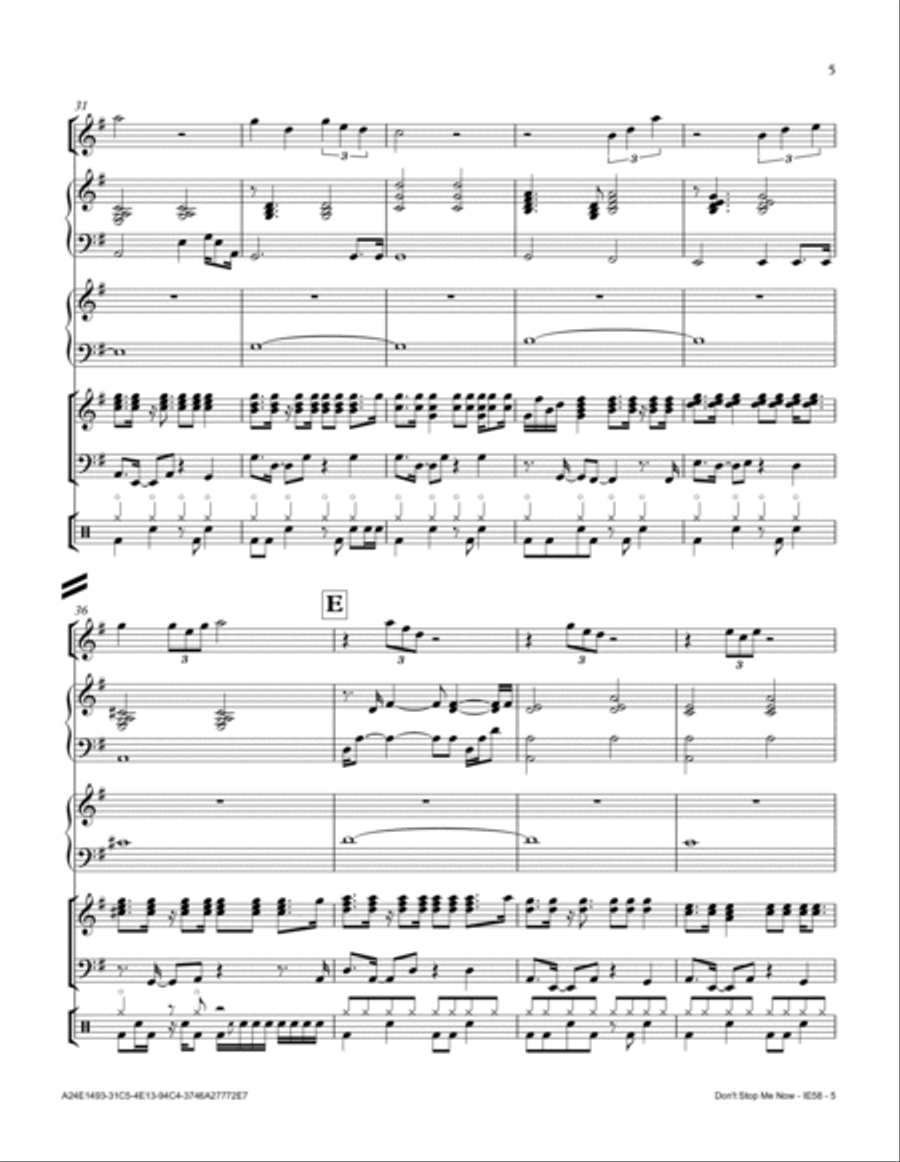 Don't Stop Me Now Small Ensemble scores gallery preview page 5
