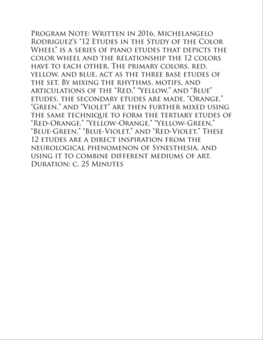 12 Etudes in the Study of the Color Wheel Piano Method scores gallery preview page 2